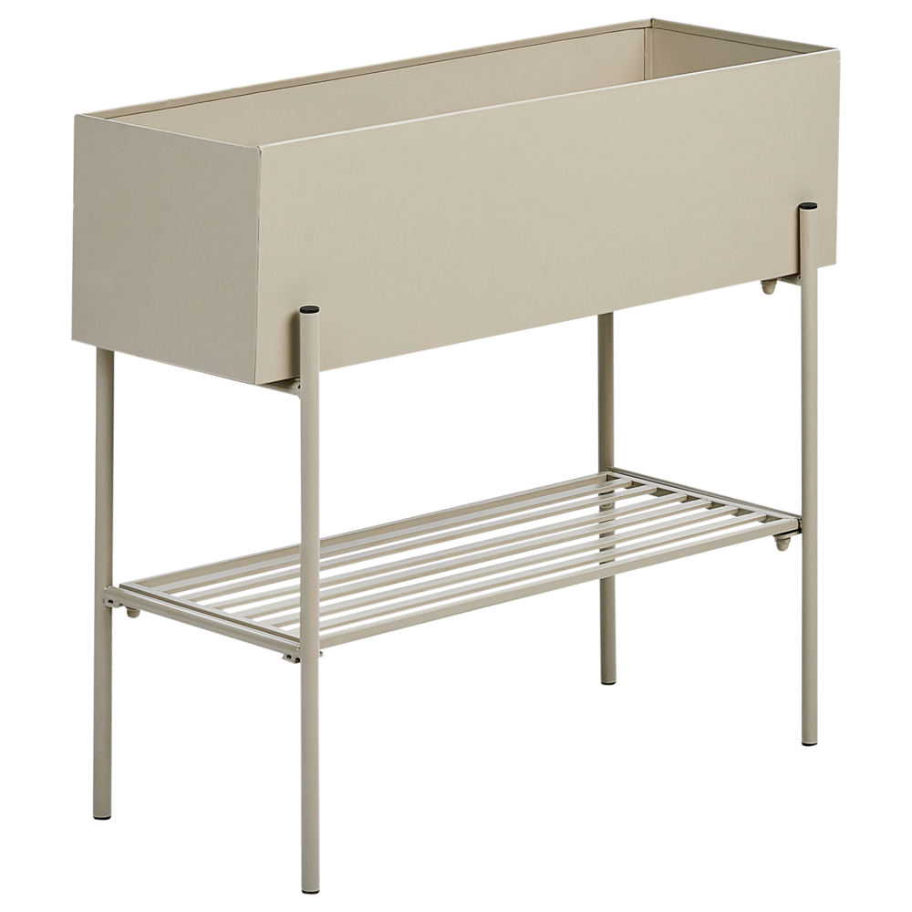 Fioriera da giardino rialzata in metallo beige per piante da interno e esterno