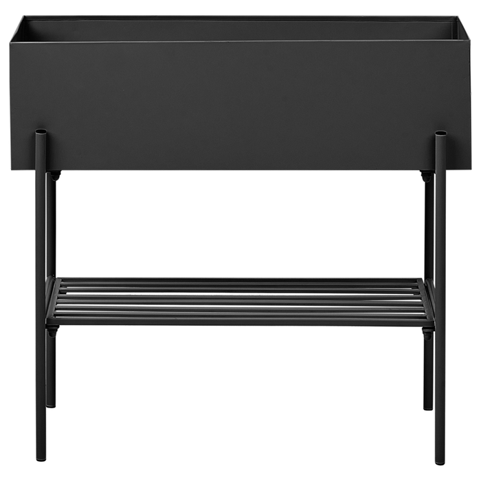 Fioriera da giardino rialzata in metallo nero per piante da interno e esterno