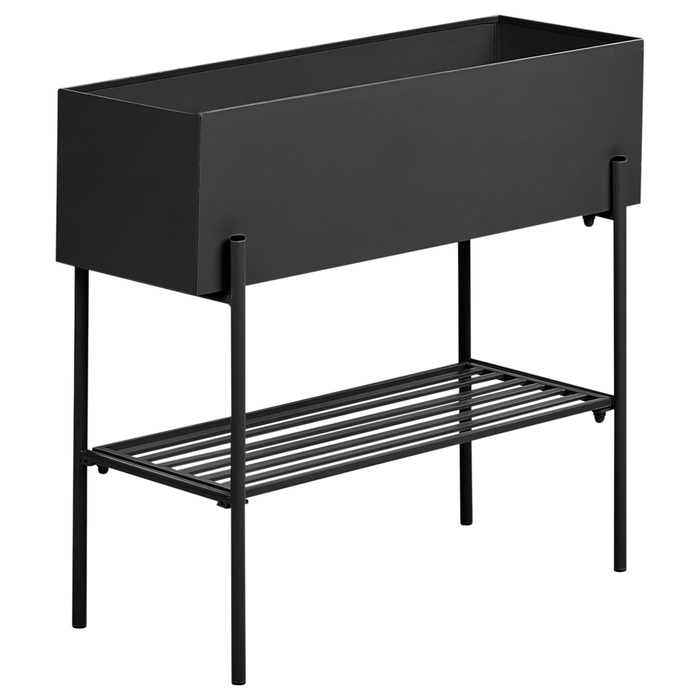 Fioriera da giardino rialzata in metallo nero per piante da interno e esterno