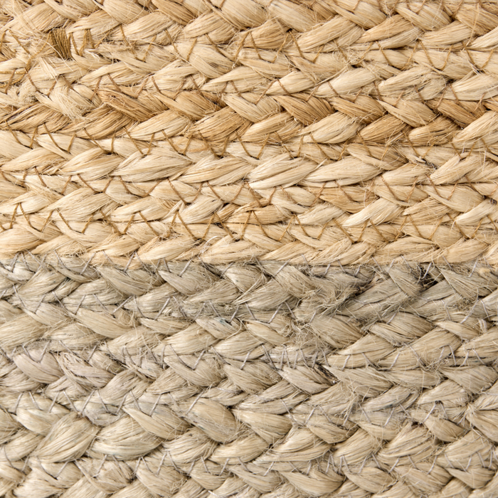 Pouf Tortora Juta EPS Perline Riempimento 50 x 50 x 40 cm Ottomana rotonda Stile Boho Accessorio per la casa