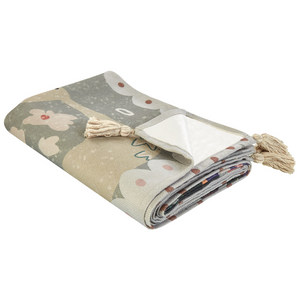 Coperta per picnic multicolore con cinturino con motivo floreale 150 x 200 cm per esterni