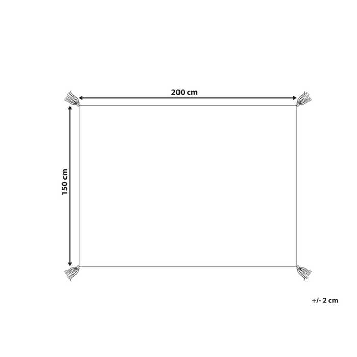 Coperta per picnic multicolore con cinturino con motivo floreale 150 x 200 cm per esterni