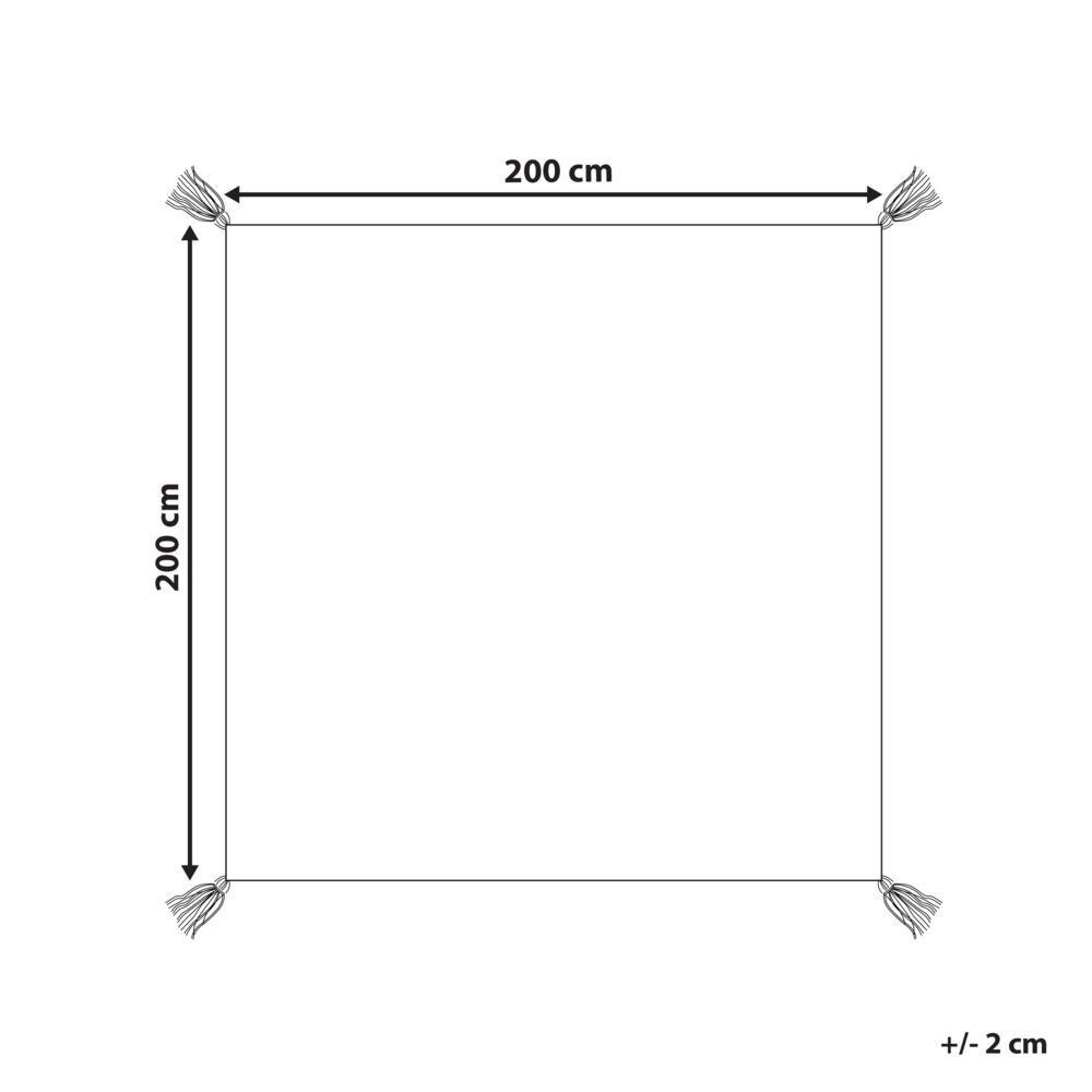 Coperta per picnic multicolore con cinturino con motivo floreale 200 x 200 cm per esterni
