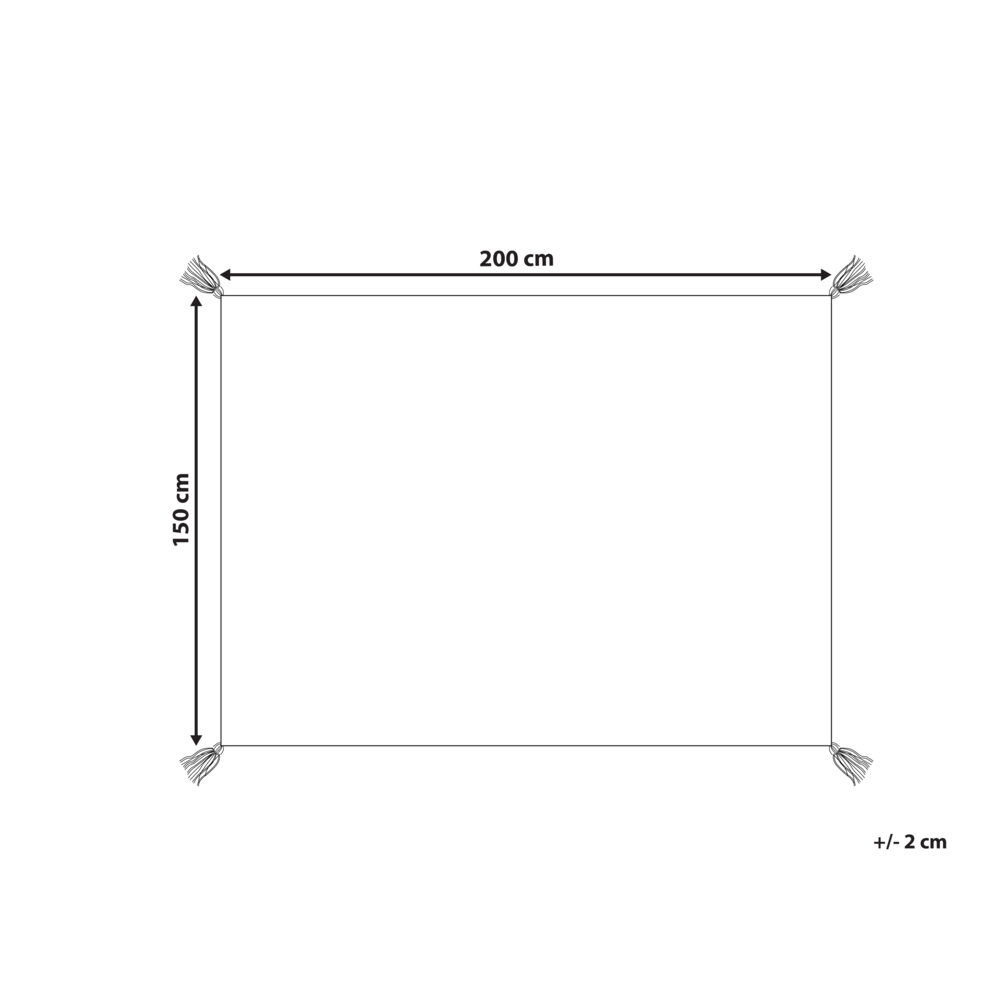 Coperta per picnic blu con cinturino con motivo orientale 150 x 200 cm per esterni