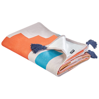 Coperta per picnic multicolore con cinturino con motivo geometrico 150 x 200 cm per esterni