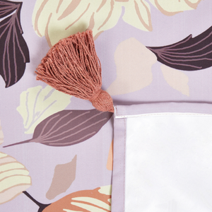 Coperta da picnic in poliestere viola 150 x 200 cm Tessuto a mano con motivo floreale e cinghia Coperta da picnic