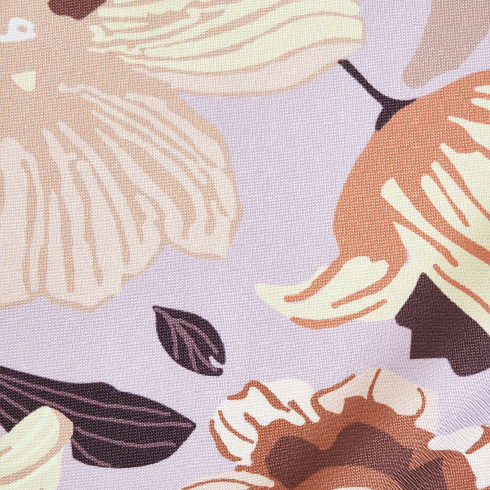 Coperta da picnic in poliestere viola 150 x 200 cm Tessuto a mano con motivo floreale e cinghia Coperta da picnic