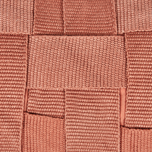 Pouf da giardino in materiale sintetico rosso chiaro 50 x 50 cm Pouf da esterno intrecciato a mano in stile Boho