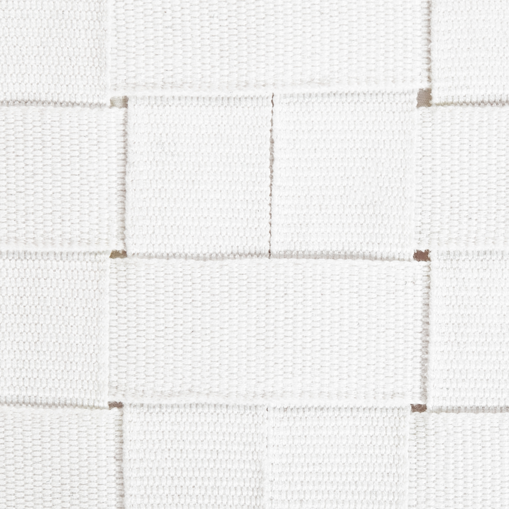 Pouf da giardino in materiale sintetico bianco sporco 50 x 50 cm Pouf da esterno intrecciato a mano in stile Boho