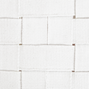 Pouf da giardino in materiale sintetico bianco sporco 50 x 50 cm Pouf da esterno intrecciato a mano in stile Boho