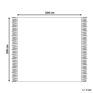 Coperta per picnic in poliestere tortora con cinturino a tinta unita 200 x 200 cm da esterno