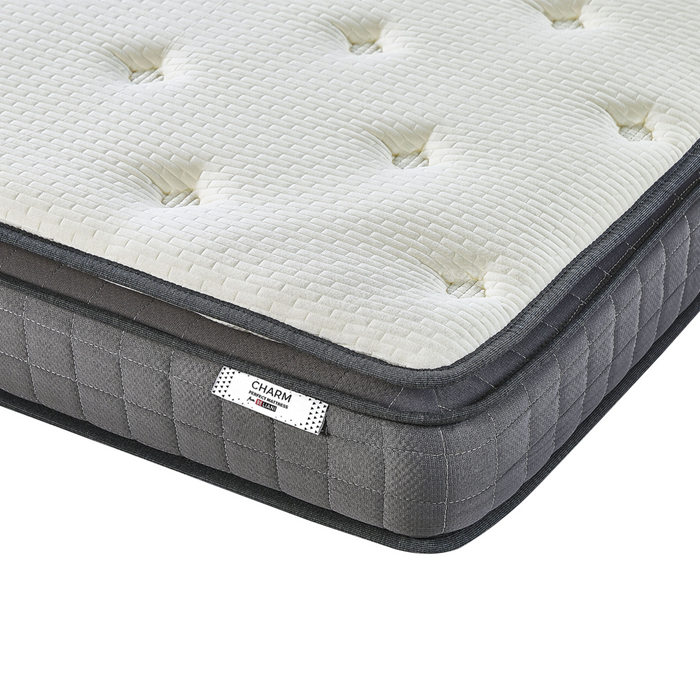 Materasso in memory foam bianco matrimoniale 140 x 200 cm Rivestimento in bambù rigido