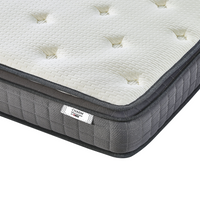 Materasso Memory Foam Bianco Medio Rigido Fodera in Bambù 140 x 200 cm