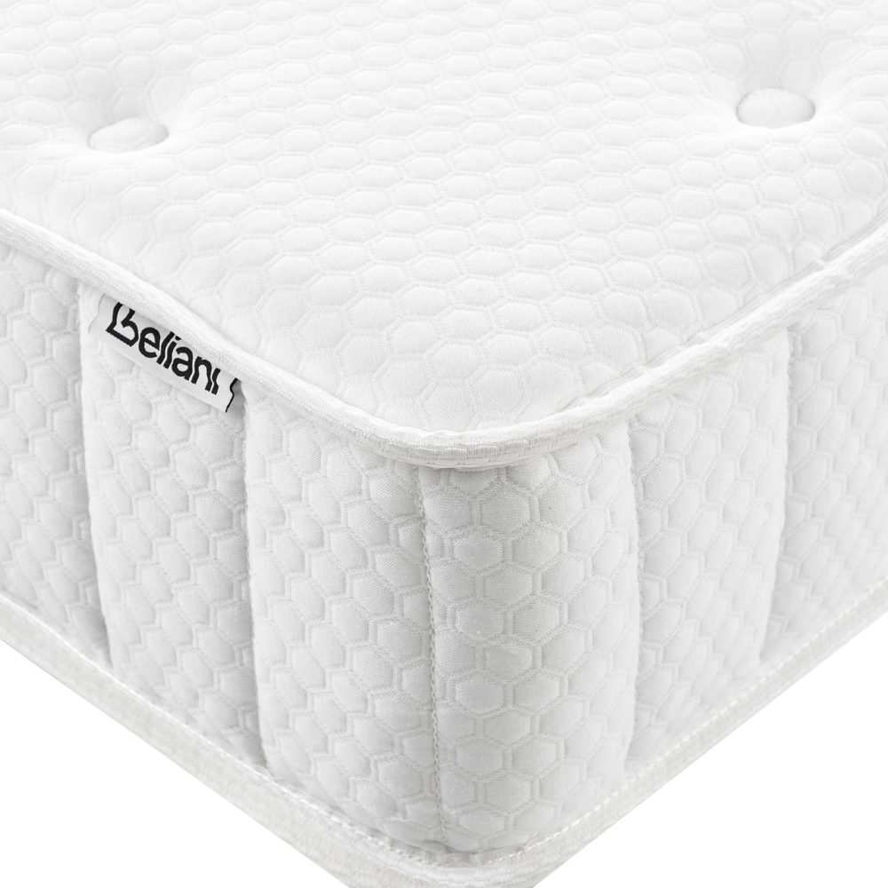 Materasso singolo double face medio duro tessuto bianco per letto 90 x 200 cm
