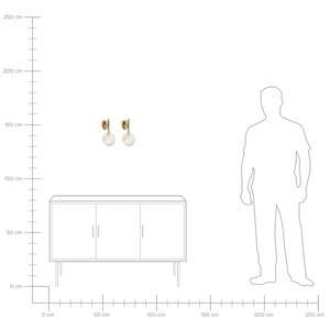 Set di 2 lampade da parete con paralume in vetro beige e metallo dorato stile Industriale moderno