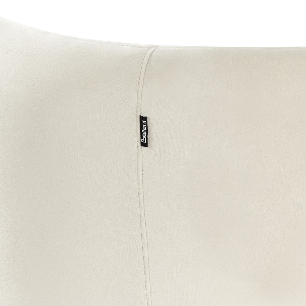 Divano Velluto Bianco 3 Posti Forma Curva Design Contemporaneo Mobili Soggiorno Moderni