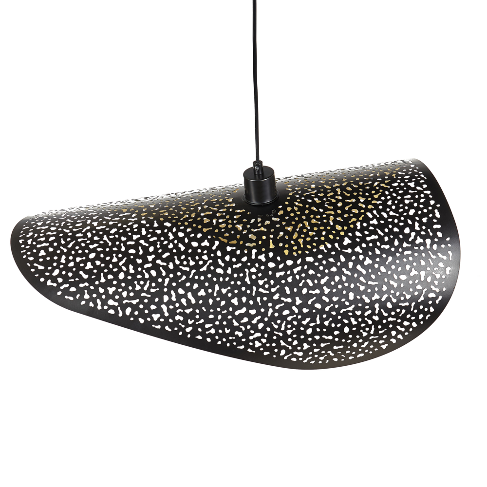 Lampada a sospensione Paralume in metallo ferro nero Illuminazione a sospensione