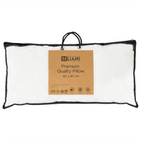 Set di 2 cuscini tradizionali bianchi in microfibra e poliestere a basso profilo 40 x 80 cm camera da letto design classico