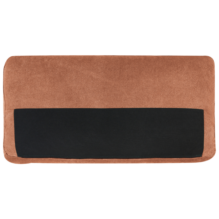 Divano angolare lato destro in Tessuto imbottito rosso chiaro con Cuscini 3 posti stile moderno minimalista