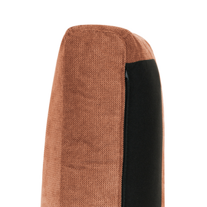 Divano angolare lato destro in Tessuto imbottito rosso chiaro con Cuscini 3 posti stile moderno minimalista