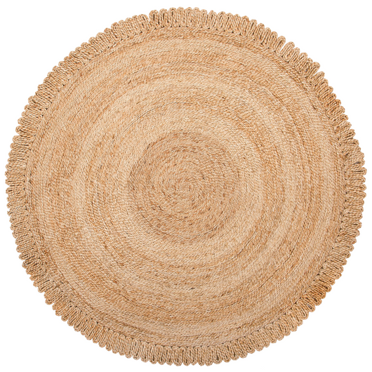 Tappeto Beige Rotondo 140 cm Boho Rustico Spirale Intrecciata Intrecciato Juta Naturale Soggiorno Camera Da Letto Sala Da Pranzo