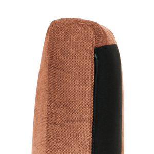 Divano angolare lato sinistro in Tessuto imbottito rosso chiaro con Cuscini 3 posti stile moderno minimalista