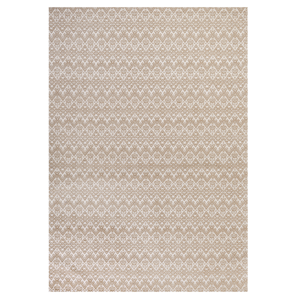 Tappeto area Beige Juta 160 x 230 cm Rettangolare con motivo geometrico a trama piatta Stile Boho Camera da letto Soggiorno