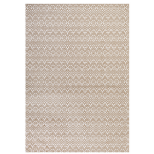 Tappeto area Beige Juta 160 x 230 cm Rettangolare con motivo geometrico a trama piatta Stile Boho Camera da letto Soggiorno