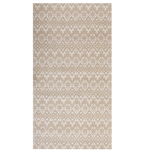Tappeto Beige Juta 80 x 150 cm Rettangolare con motivo geometrico a trama piatta Stile Boho Camera da letto Soggiorno
