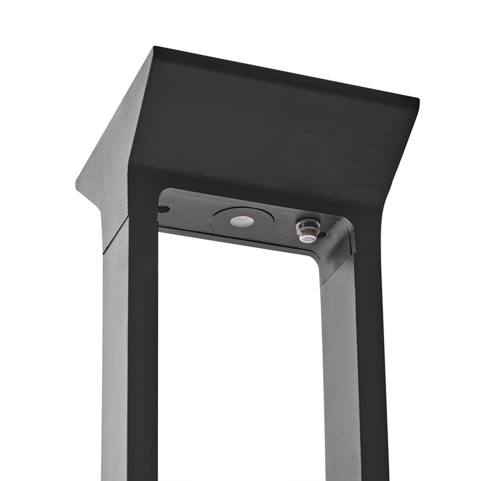 Lampada dissuasore da giardino a LED per sentieri 60 cm in alluminio nero stile moderno