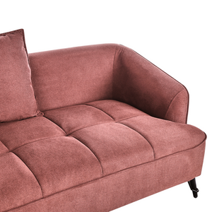 Divano bordeaux rivestito in tessuto con struttura in legno Soggiorno 2 posti