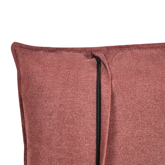 Divano bordeaux rivestito in tessuto con struttura in legno Soggiorno 3 posti