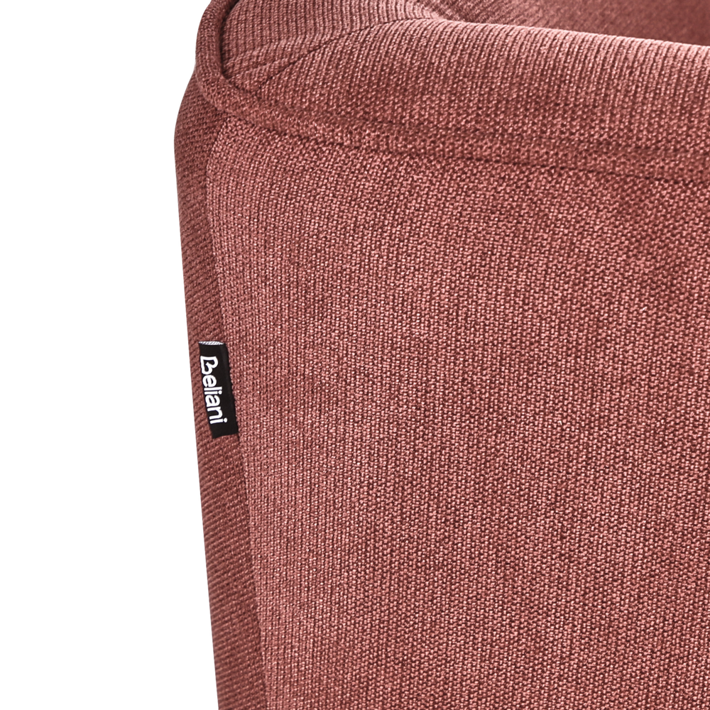 Divano bordeaux rivestito in tessuto con struttura in legno Soggiorno 3 posti