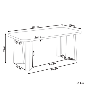 Tavolo da pranzo Piano in MDF nero Gambe in metallo Mobili da sala da pranzo moderni