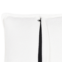 Divano Bianco Boucle Rivestimento in legno Soggiorno 3 posti