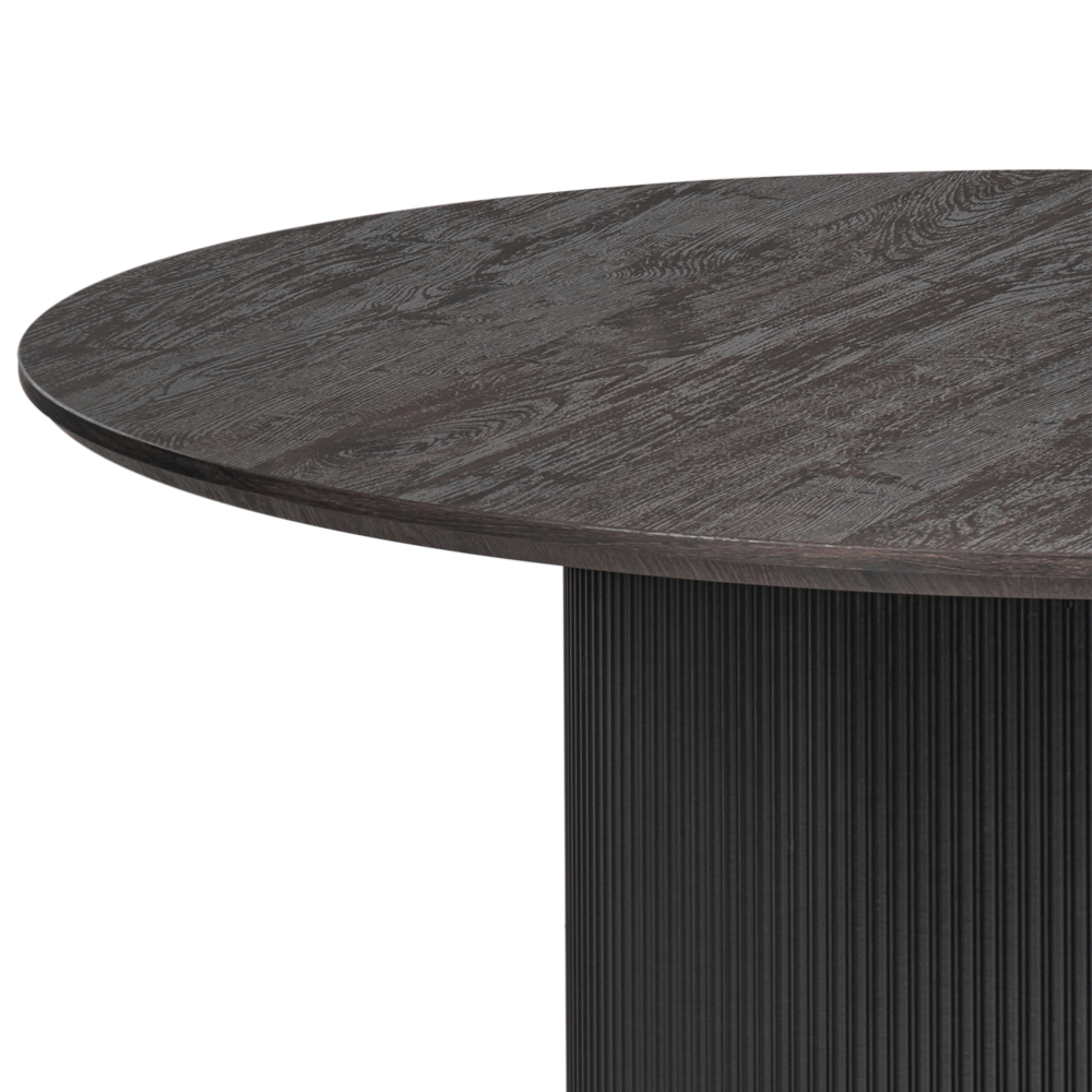 Tavolo da pranzo con piano in MDF nero ⌀ 120 cm con base a piedistallo Mobili da sala da pranzo moderni