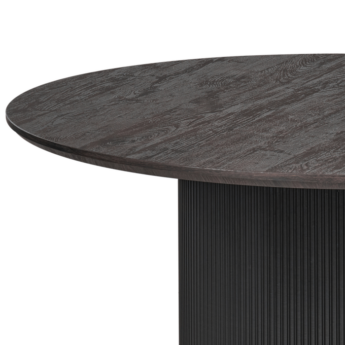 Tavolo da pranzo con piano in MDF nero ⌀ 120 cm con base a piedistallo Mobili da sala da pranzo moderni