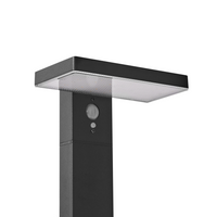 Lampada dissuasore da giardino a LED per sentieri 50 cm in alluminio nero stile moderno