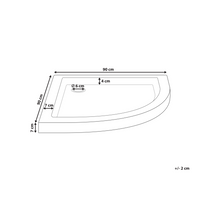 Piatto doccia con scarico Bianco Acrilico ABS Materiale sintetico 90 x 90 x 7 cm Minimalista