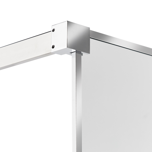 Schermo doccia argento in vetro temperato con cornice in acciaio inox Wet Room Bagno senza porte 90 x 190 cm