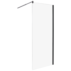 Schermo doccia in vetro temperato Box senza porte per bagno nero 80 x 190 design moderno