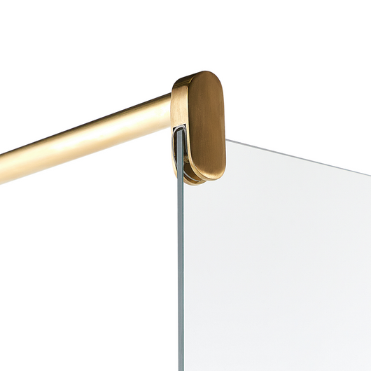 Schermo doccia in vetro temperato Box senza porte per bagno oro 100 x 190 design moderno