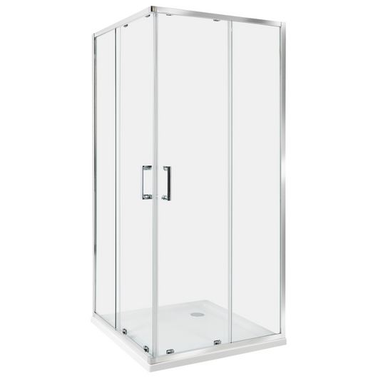 Box doccia oro vetro temperato doppia porta scorrevole 90 x 90 x 185 cm bagno design moderno