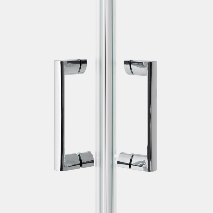 Box doccia oro vetro temperato doppia porta scorrevole 90 x 90 x 185 cm bagno design moderno