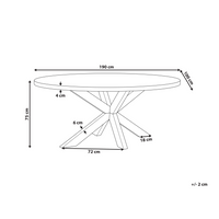 Tavolo da giardino Grigio Legno chiaro Cemento Acacia 190 x 100 cm Arredo giardino Stile industriale