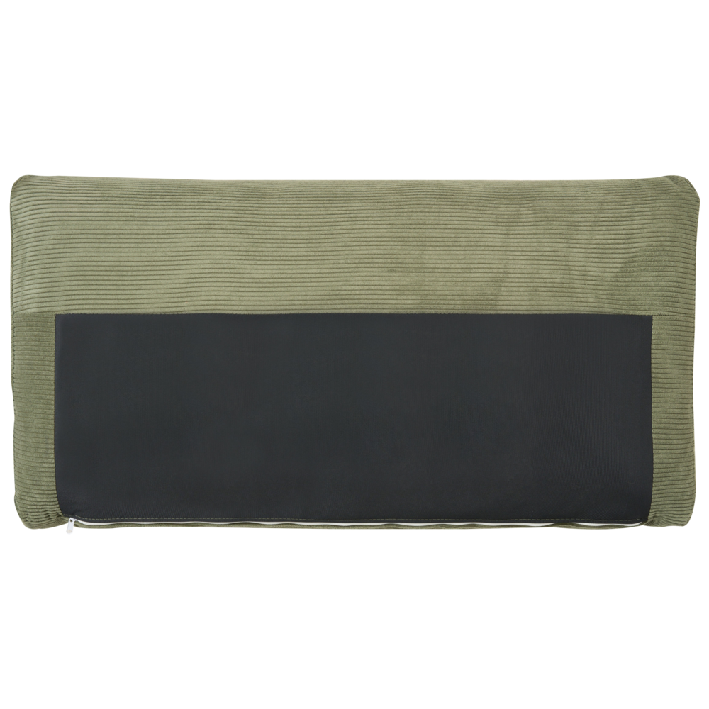 Divano angolare a destra Tappezzeria in corda jumbo verde Gambe in legno Elegante