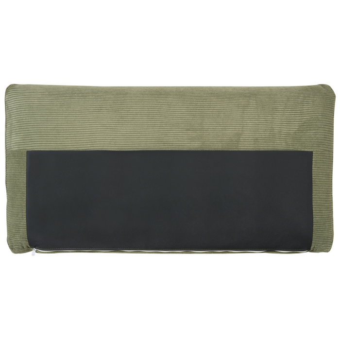 Divano angolare a destra Tappezzeria in corda jumbo verde Gambe in legno Elegante