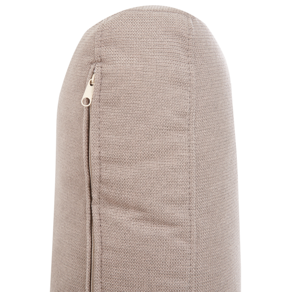 Divano angolare con gambe in plastica in tessuto tortora a destra stile moderno