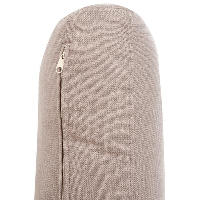 Divano angolare con gambe in plastica in tessuto tortora a destra stile moderno