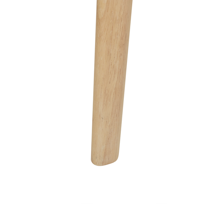 Set di 2 sedie da pranzo Struttura in legno di gomma chiaro Seduta in tessuto poliestere taupe Senza braccioli Design retrò